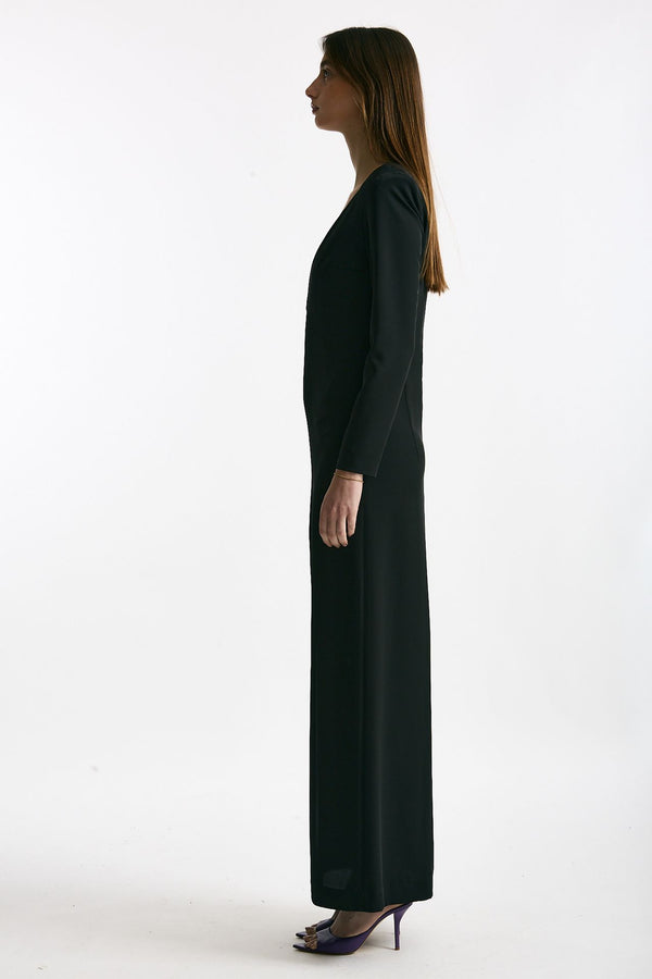 Abito lungo nero donna Marsēm