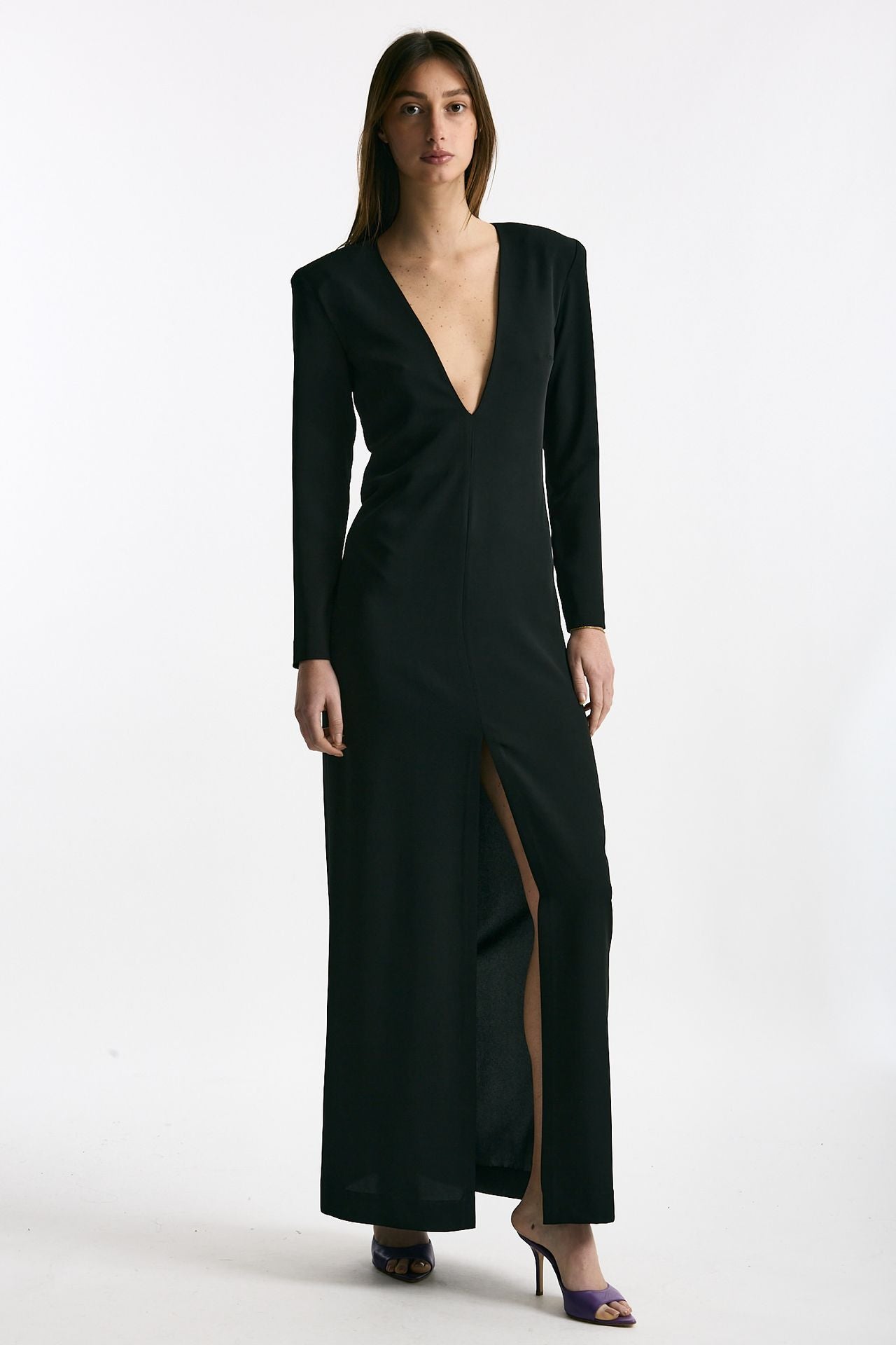 Abito lungo nero donna Marsēm - 4