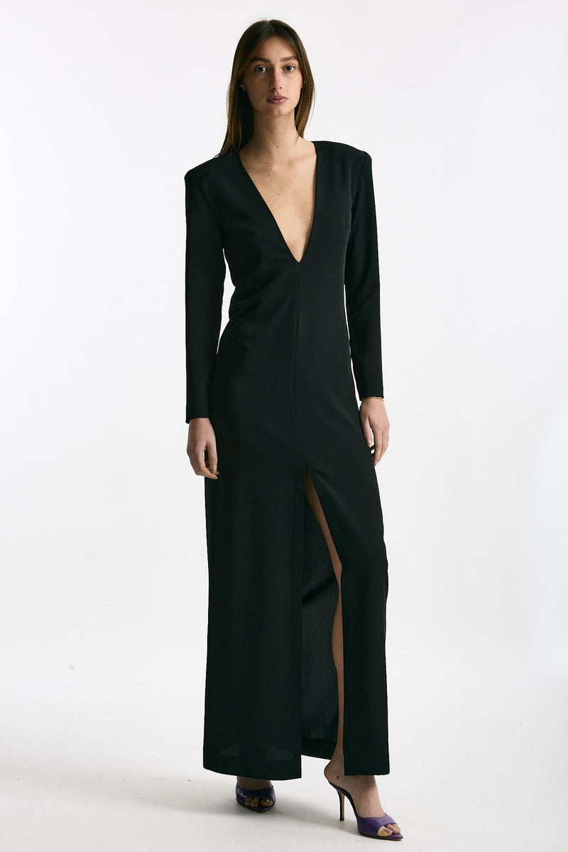 Abito lungo nero donna Marsēm - 4