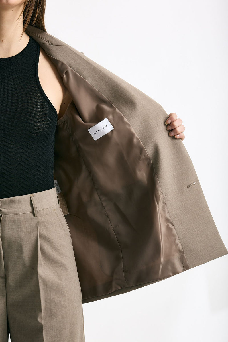 Blazer smanicato beige donna Marsēm - 6