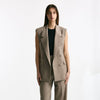 Blazer smanicato beige donna Marsēm - 10