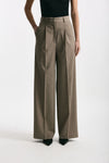 Pantalone vita alta ampio beige donna Marsēm - 4