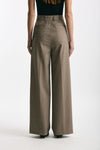 Pantalone vita alta ampio beige donna Marsēm - 3