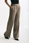 Pantalone vita alta ampio beige donna Marsēm - 1