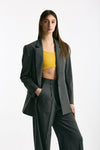 Blazer over grigio gessato donna Marsēm - 1