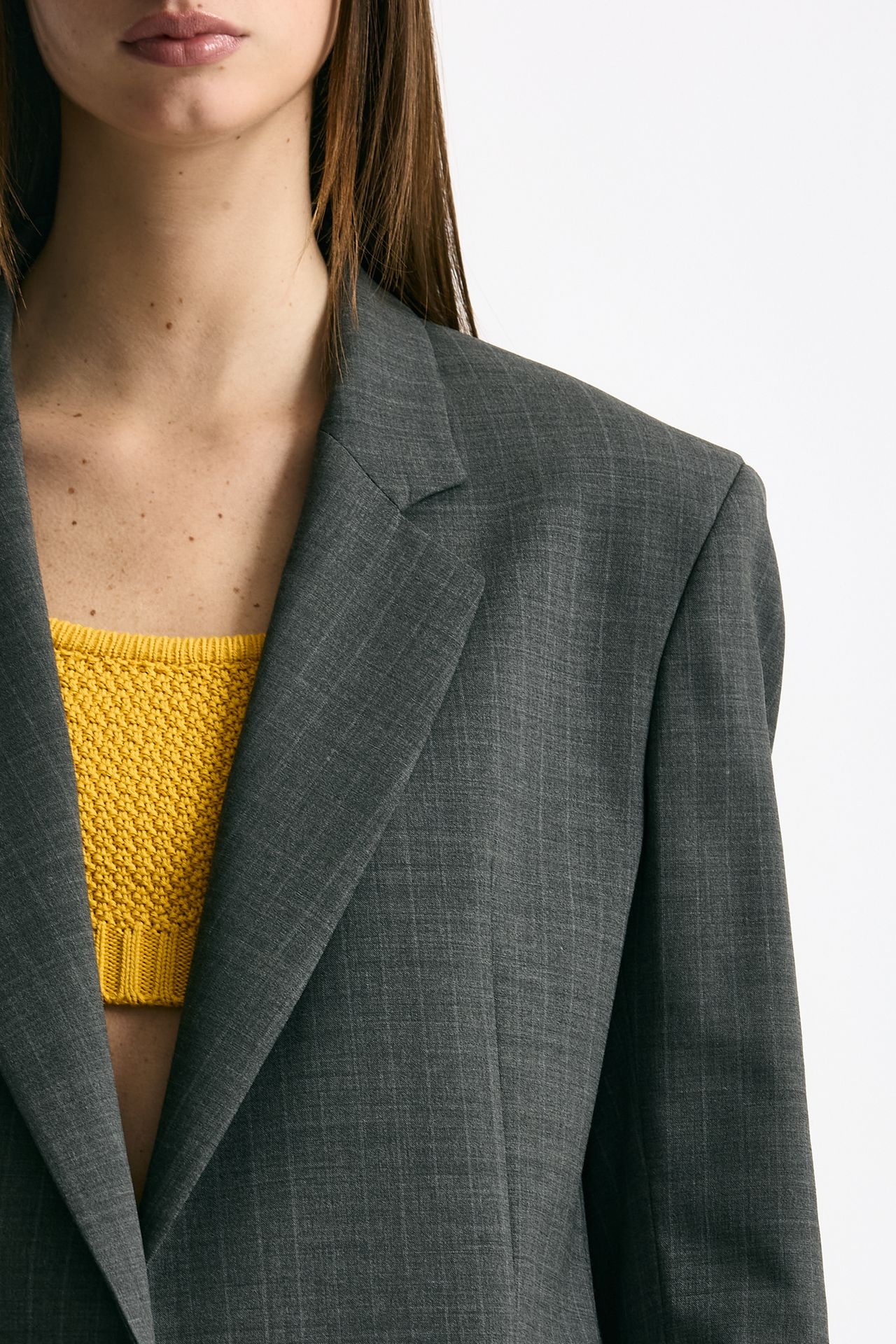 Blazer over grigio gessato donna Marsēm - 8