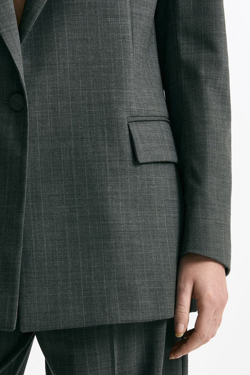 Blazer over grigio gessato donna Marsēm - 9