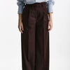Pantalone vita alta ampio burgundy donna Marsēm - 7