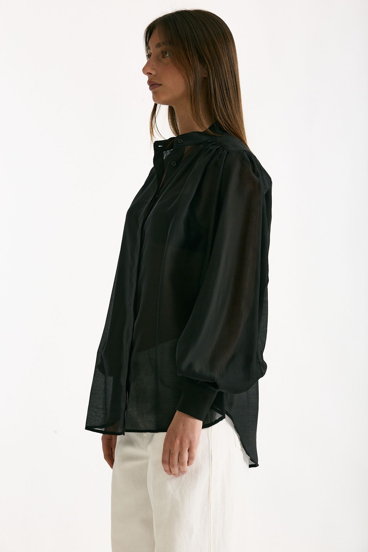 Camicia in voile MARSEM  Colore nero donna Marsēm - 3