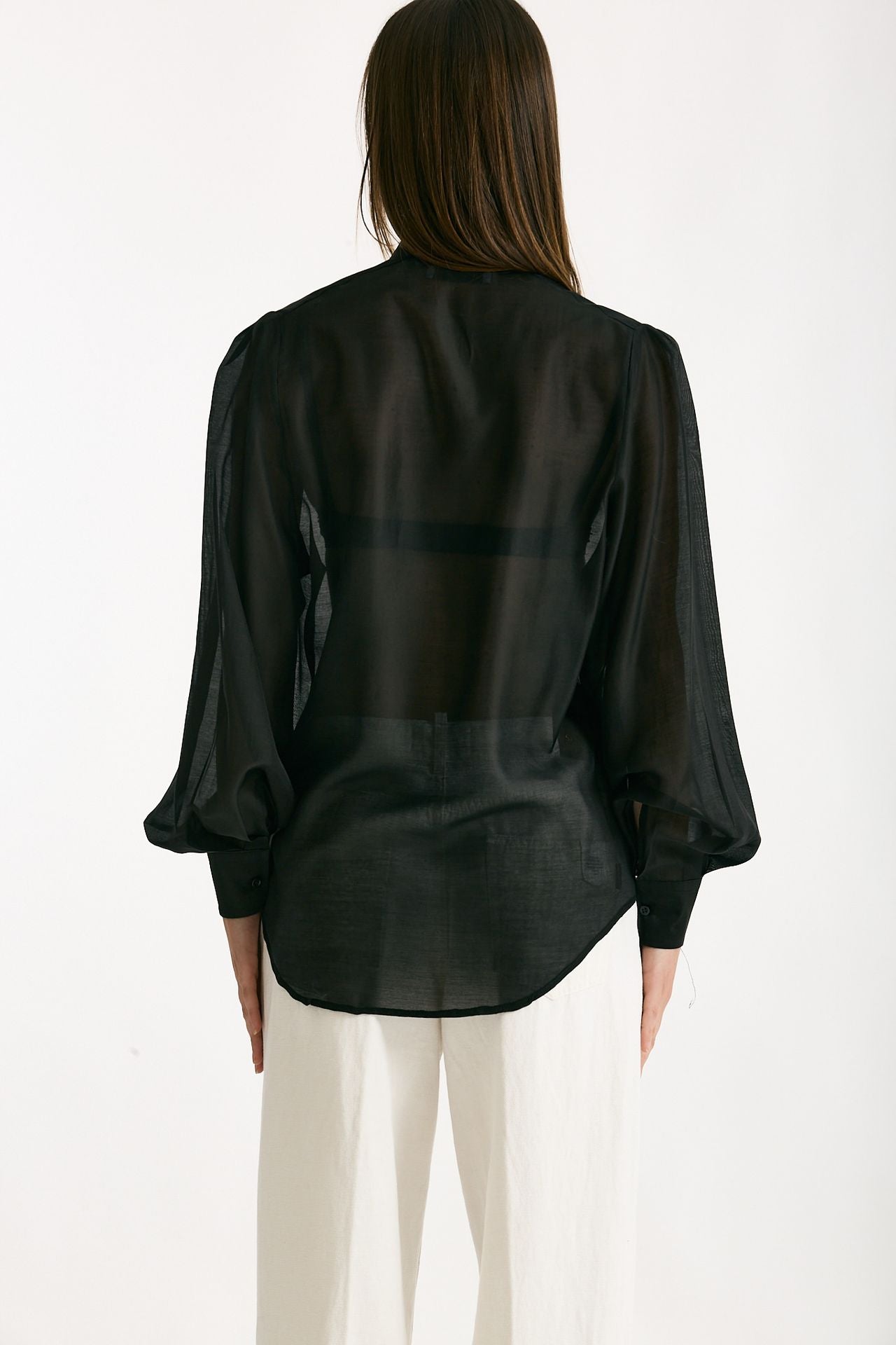 Camicia in voile MARSEM  Colore nero donna Marsēm - 4