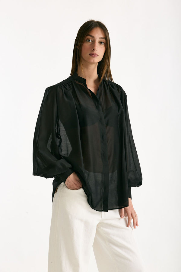 Camicia in voile MARSEM  Colore nero donna Marsēm