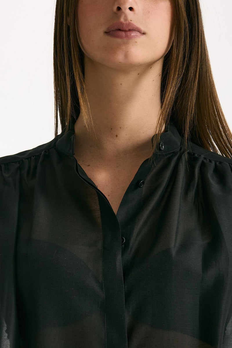 Camicia in voile MARSEM  Colore nero donna Marsēm - 5