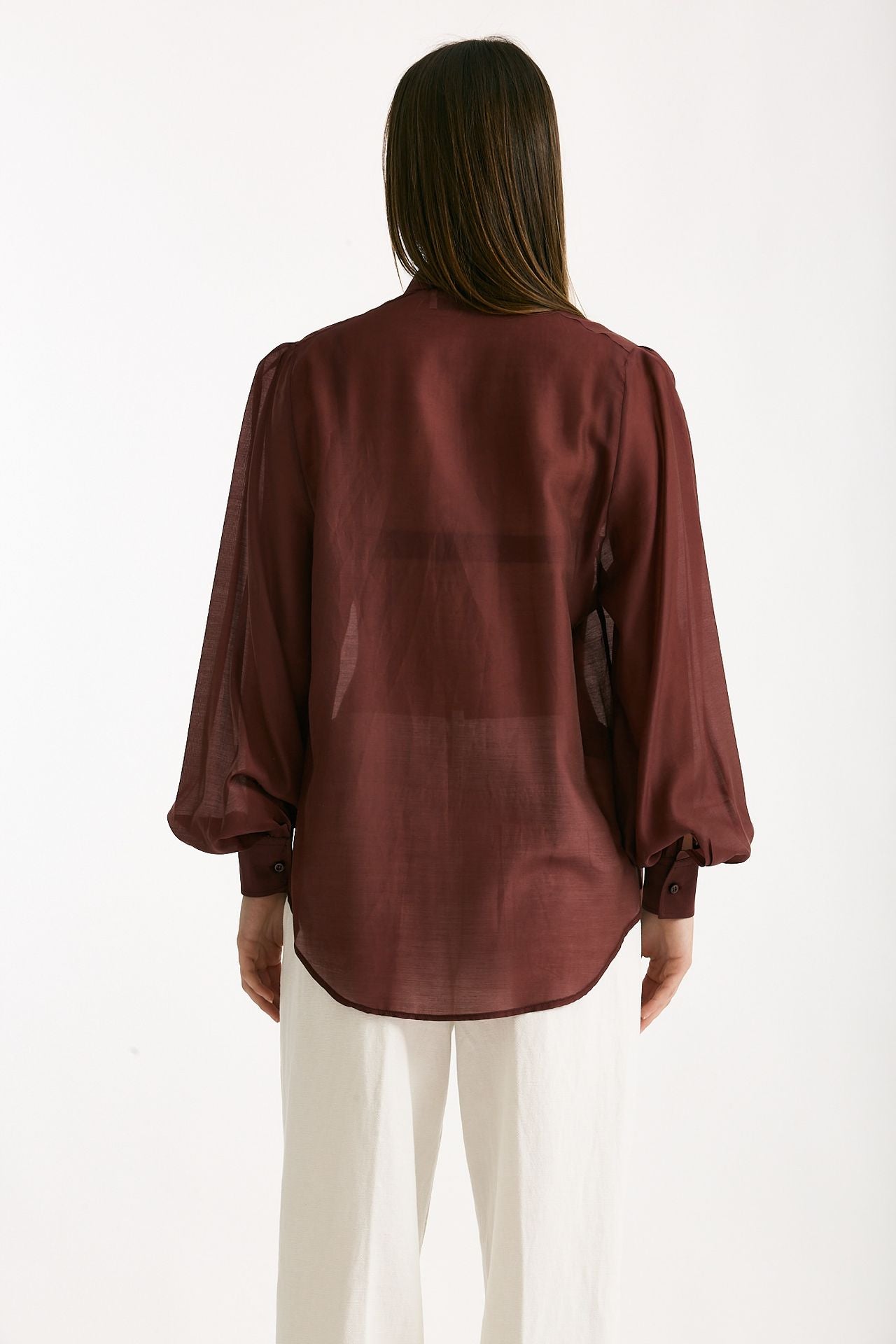 Camicia in voile MARSEM bordeaux donna Marsēm - 2