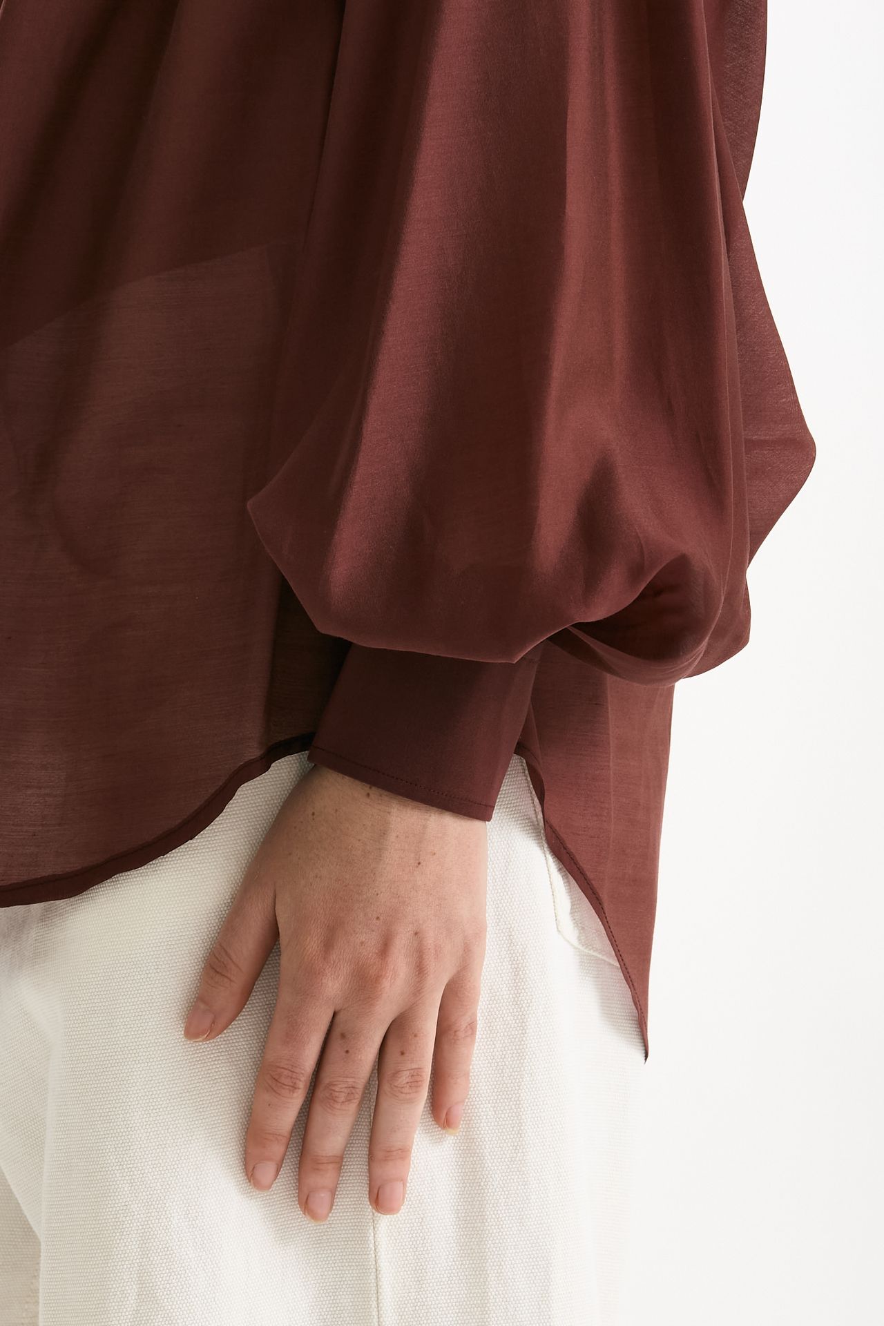 Camicia in voile MARSEM bordeaux donna Marsēm - 5