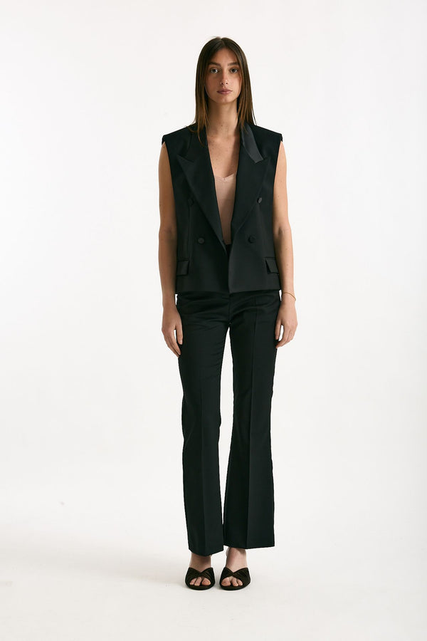 Blazer crop nero donna Marsēm