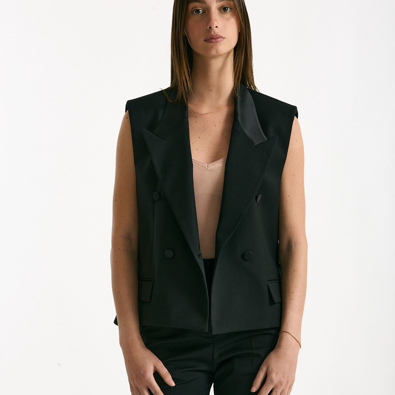 Blazer crop nero donna Marsēm - 8