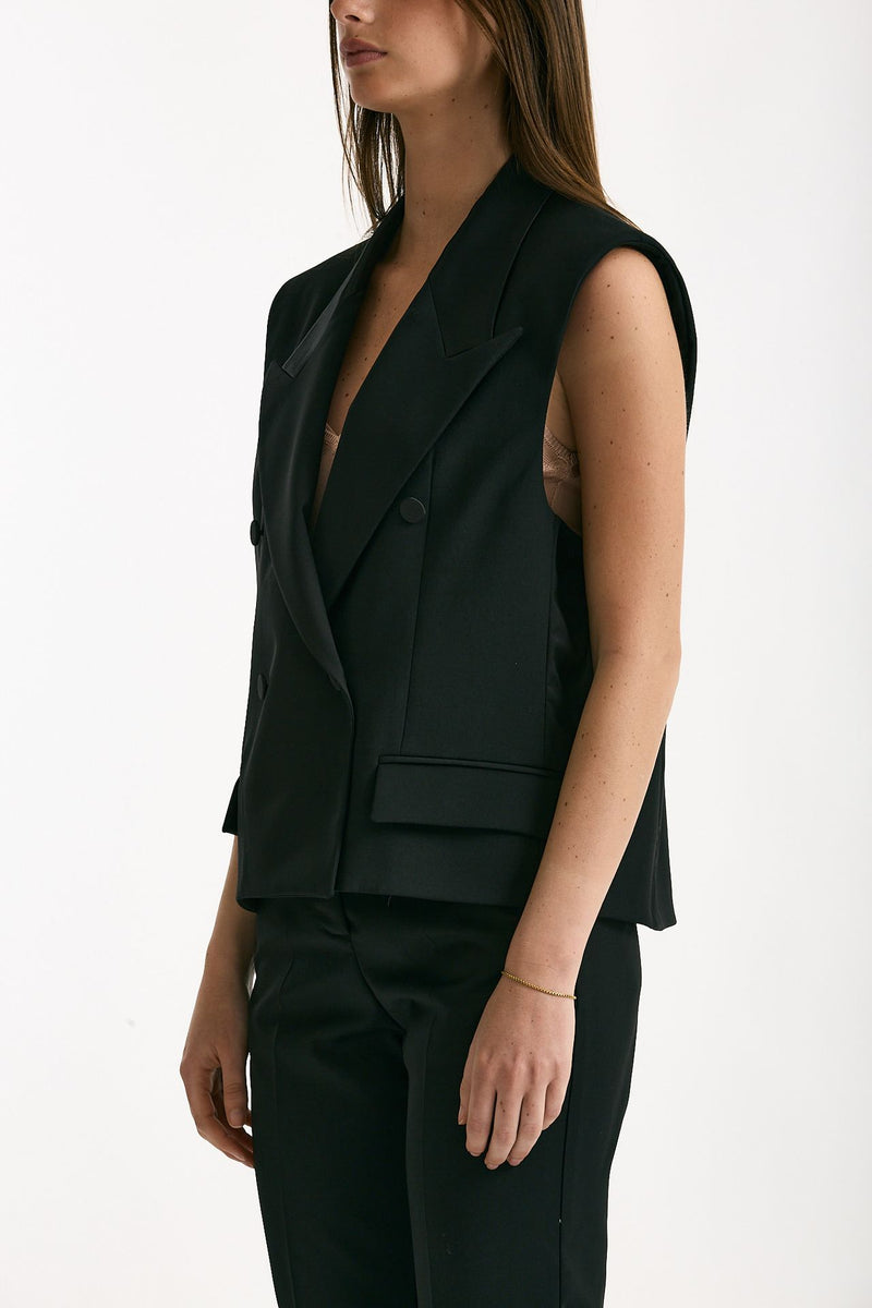 Blazer crop nero donna Marsēm - 3