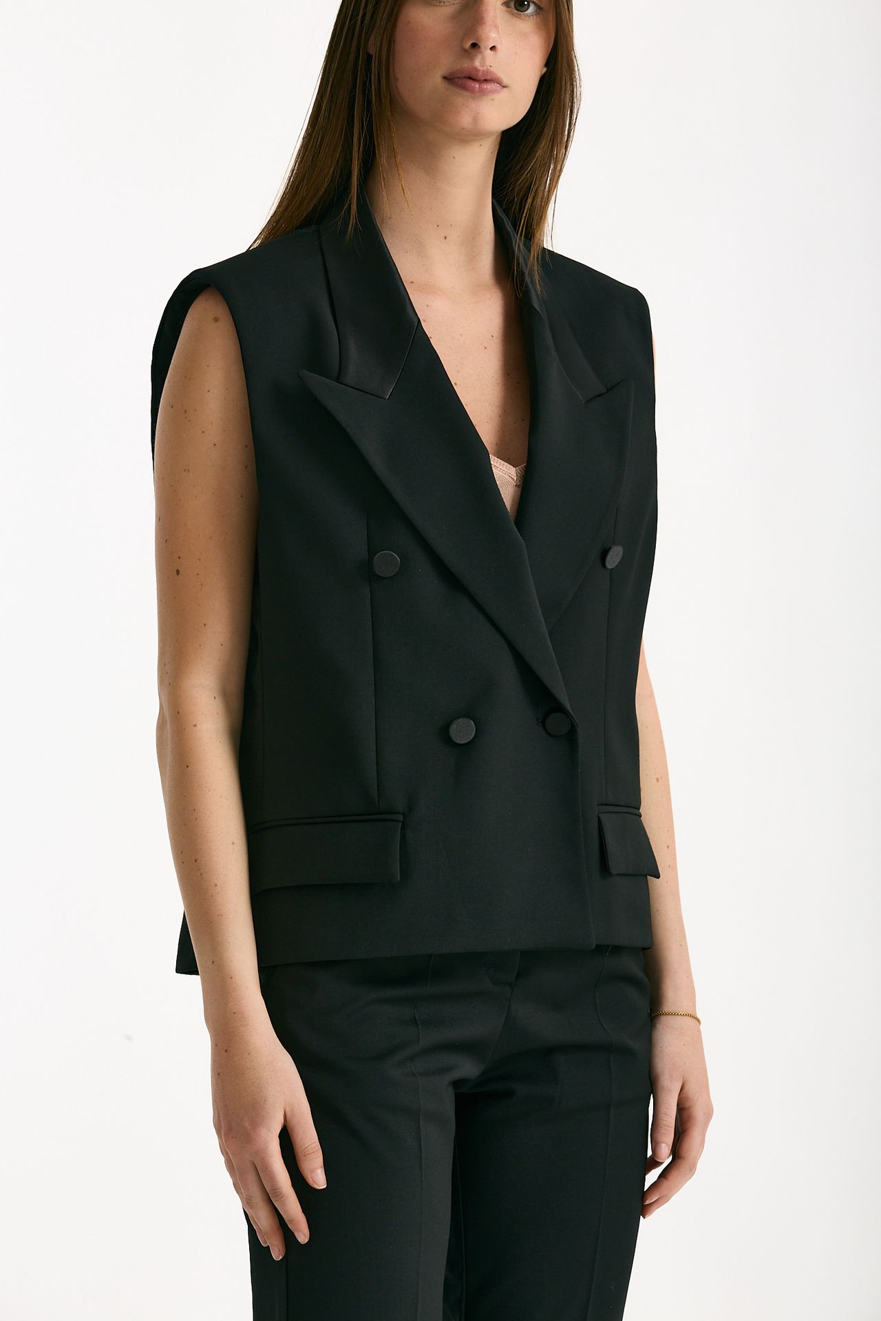 Blazer crop nero donna Marsēm - 5