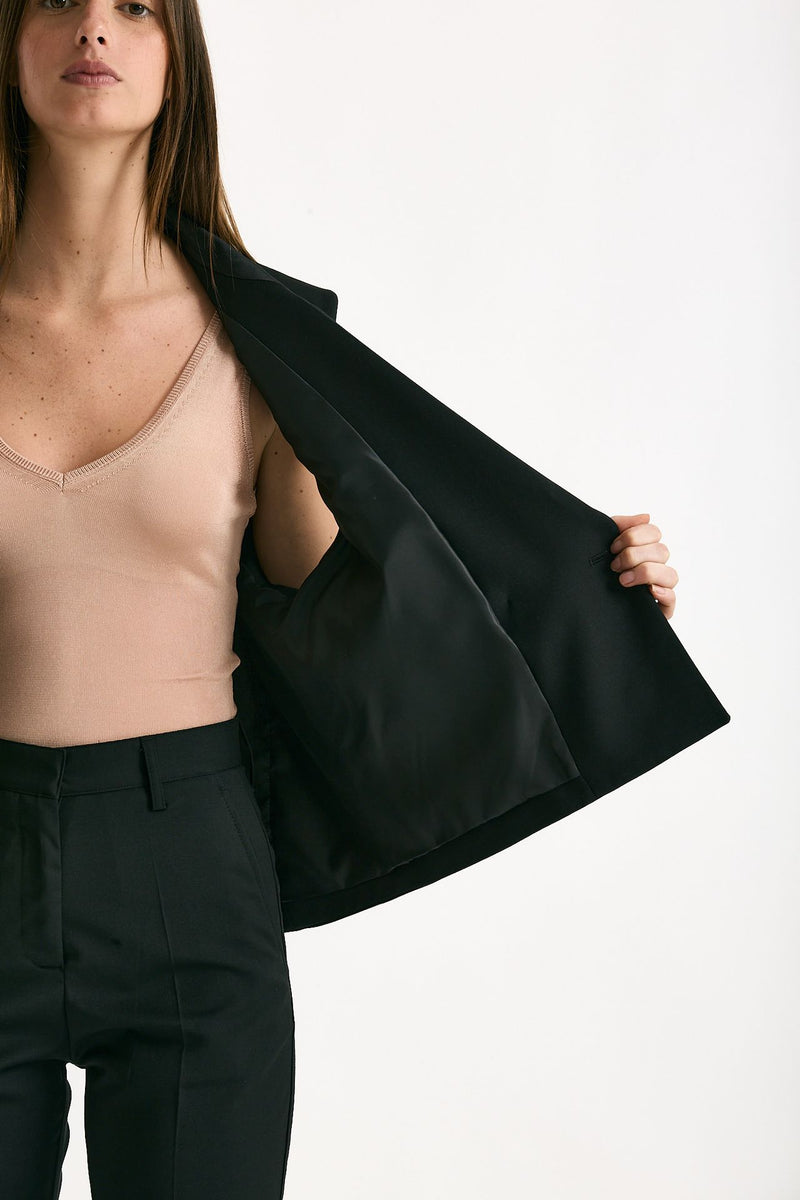 Blazer crop nero donna Marsēm - 7