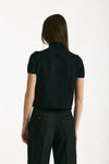 Maglia in cotone nero donna Marché des palmiers - 2