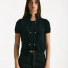 Maglia in cotone nero donna Marché des palmiers - 5