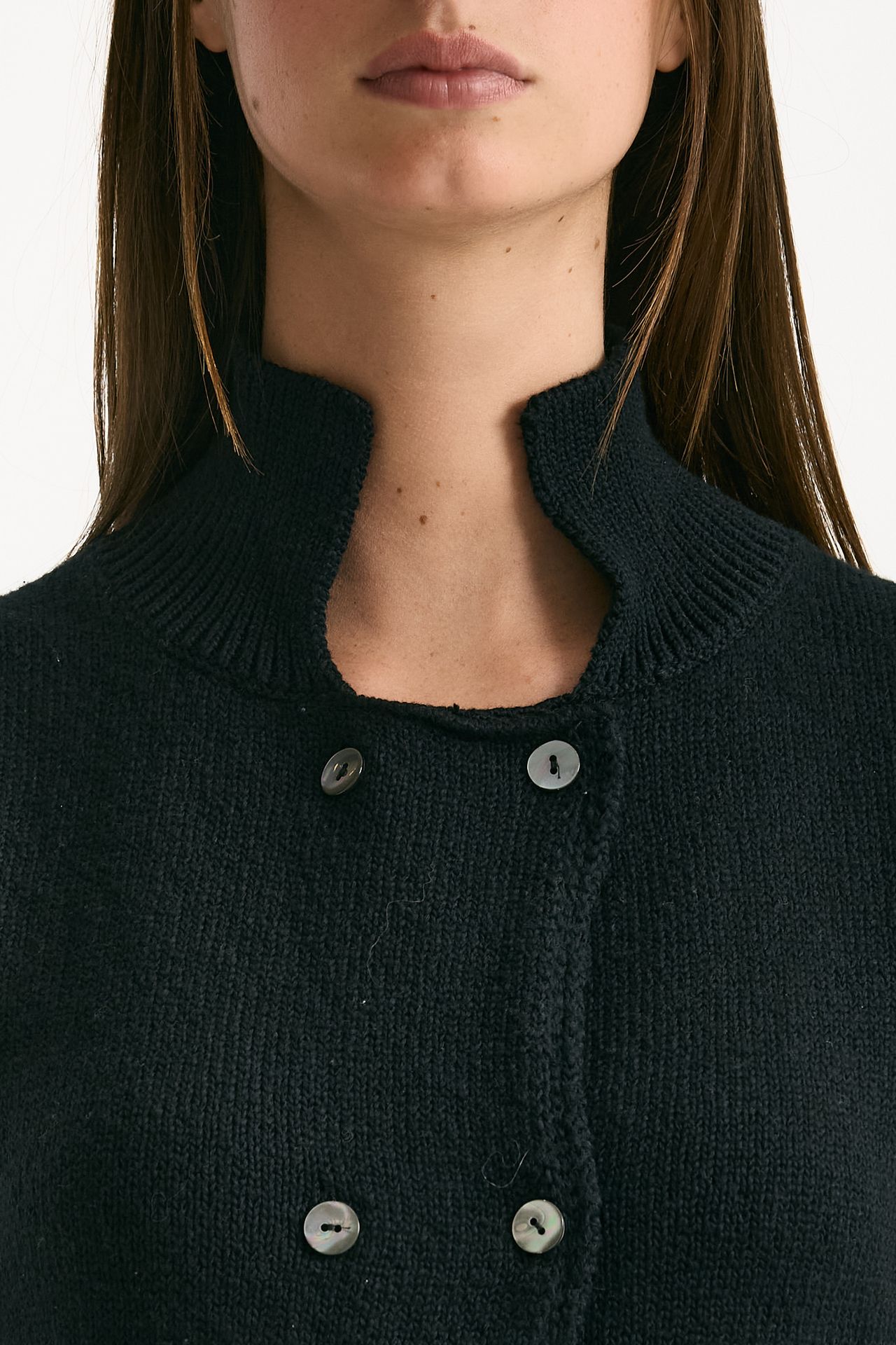 Maglia in cotone nero donna Marché des palmiers - 4