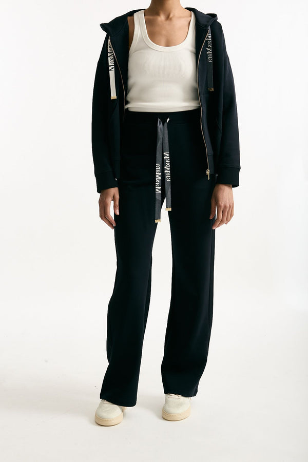 Pantalone ampio BALI in jersey di cotone blu donna Max mara s