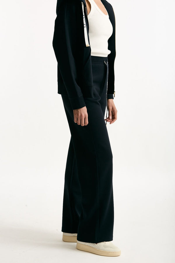 Pantalone ampio BALI in jersey di cotone blu donna Max mara s