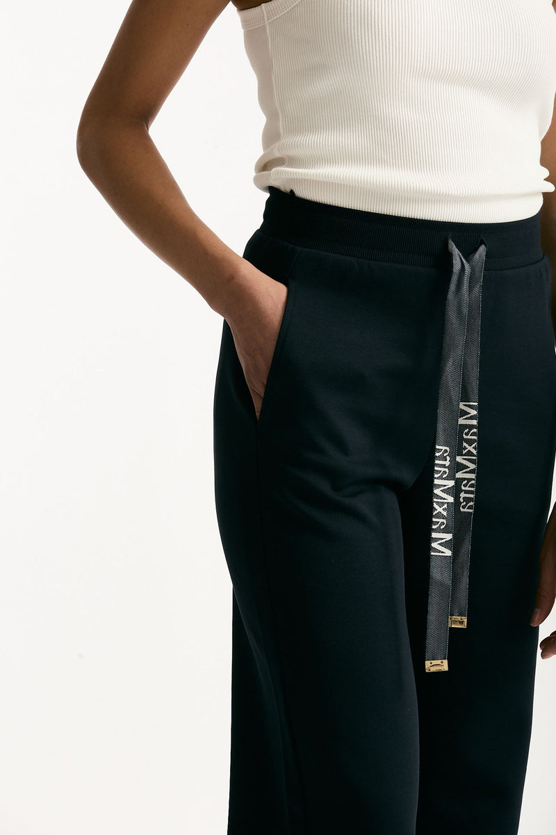 Pantalone ampio BALI in jersey di cotone blu donna Max mara s - 4