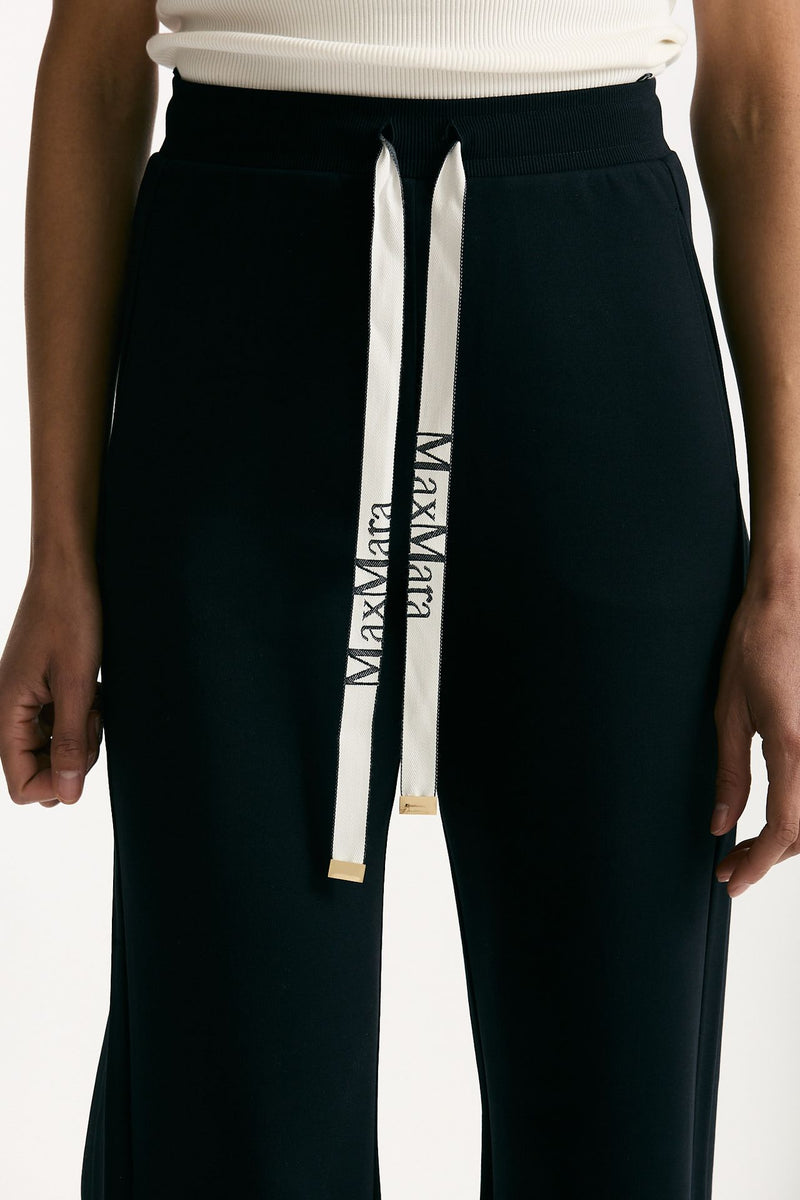 Pantalone ampio BALI in jersey di cotone blu donna Max mara s - 5