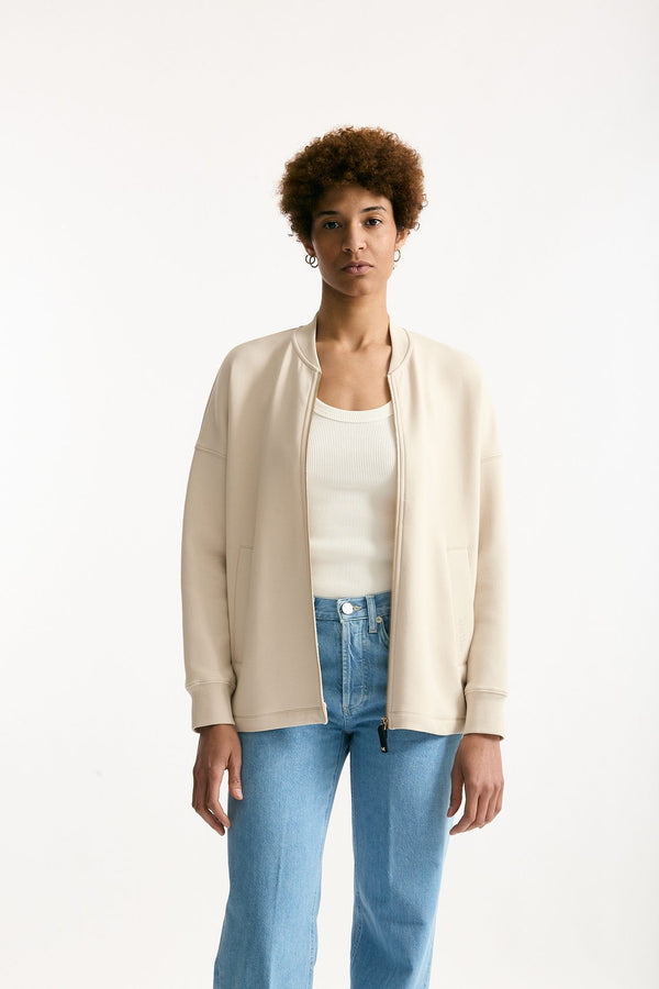 Giacca RADIOSO in felpa jersey panna donna Max mara s