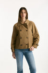 Trench crop TESORO in twill antigoccia cammello donna Max mara s - 1