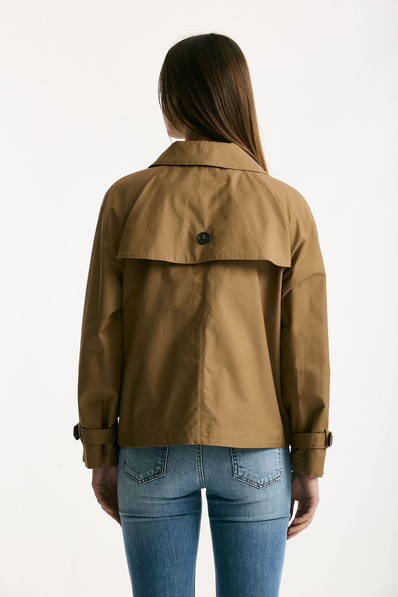 Trench crop TESORO in twill antigoccia cammello donna Max mara s - 2