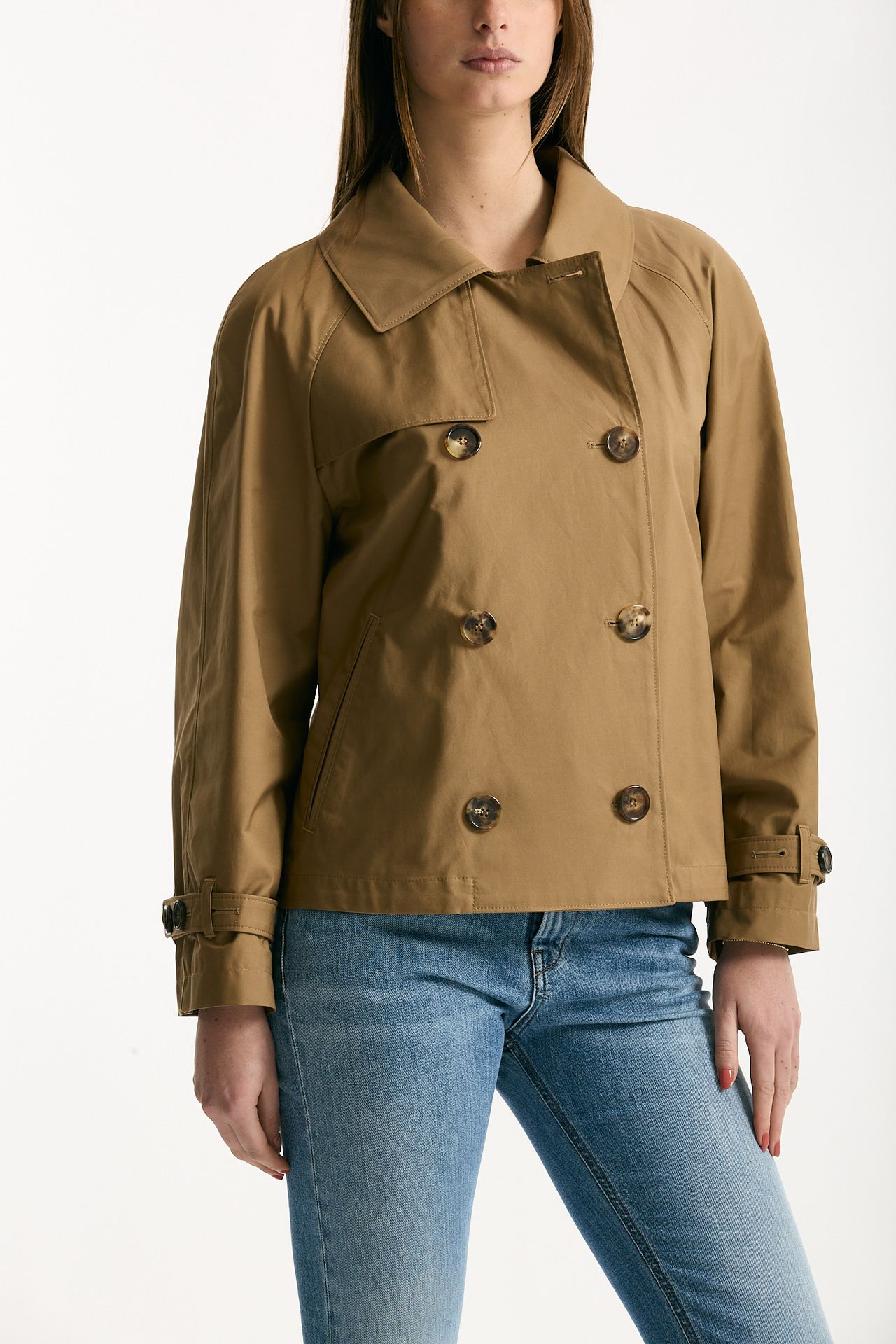 Trench crop TESORO in twill antigoccia cammello donna Max mara s - 3