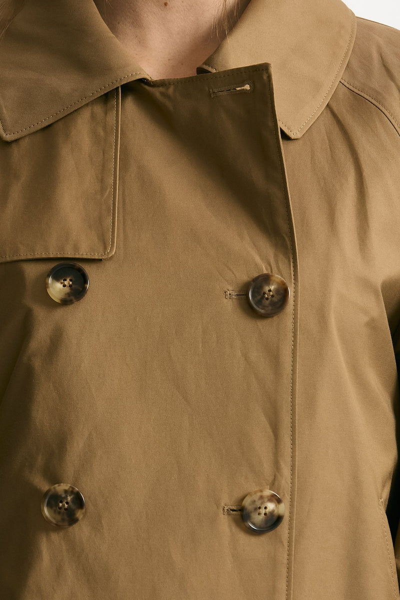 Trench crop TESORO in twill antigoccia cammello donna Max mara s - 4