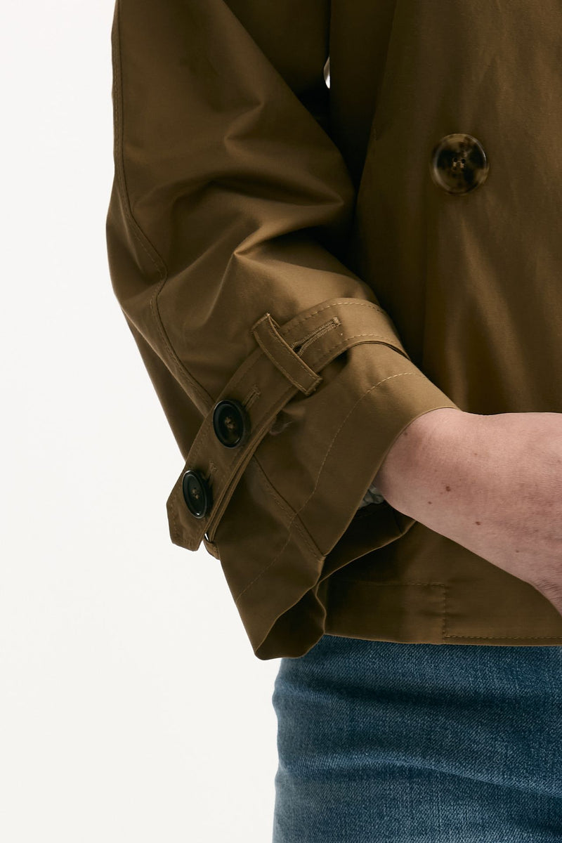 Trench crop TESORO in twill antigoccia cammello donna Max mara s - 5