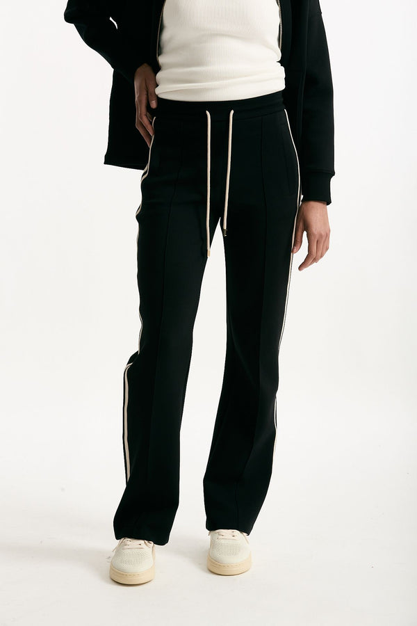 Pantalone VENTO in jersey di cotone nero donna Max mara s