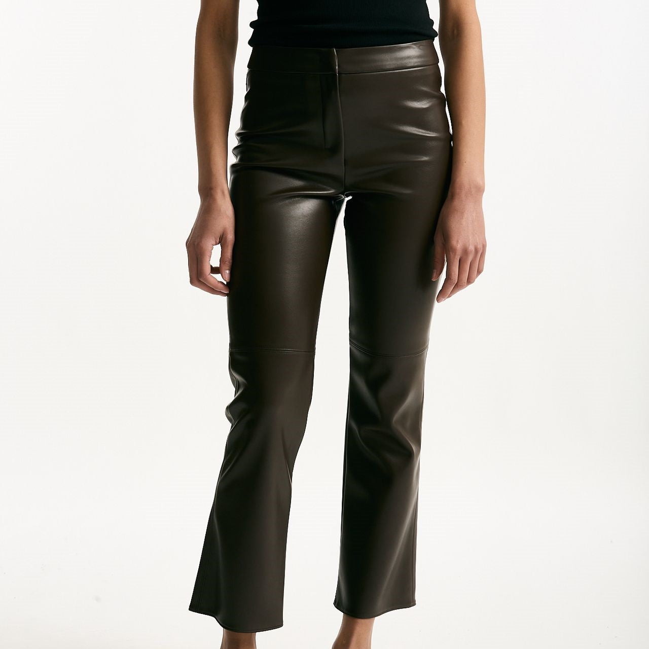 Pantalone slim SUBLIME in eco pelle marrone donna Max mara s - 6