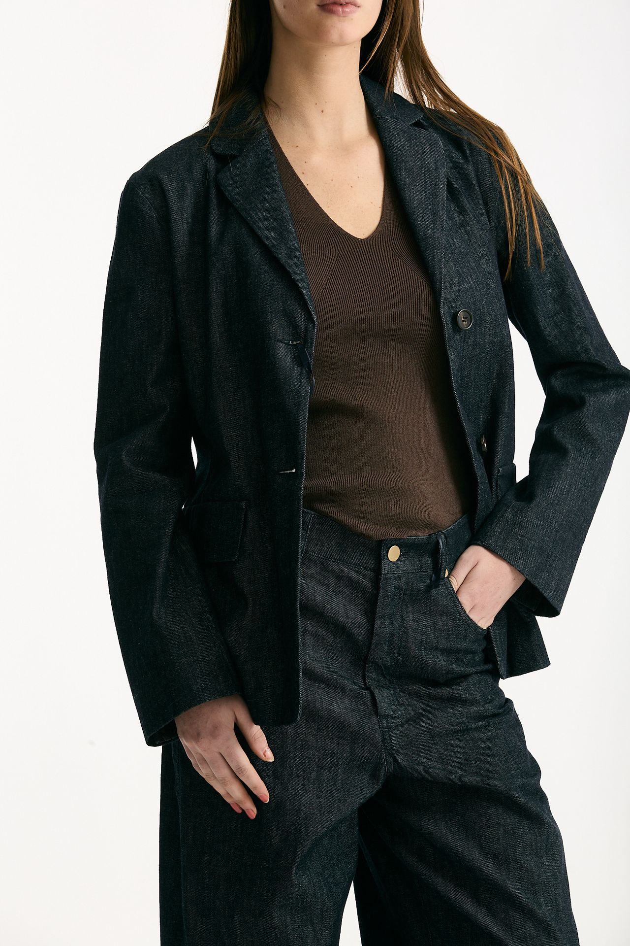 Giacca in denim stretch LEONE blu scuro donna Max mara s - 5