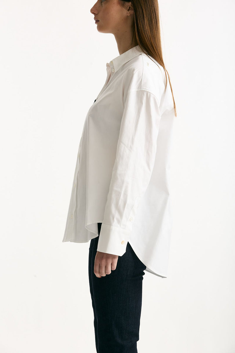 Camicia over ADELE in oxford in cotone bianco donna Max mara s - 3