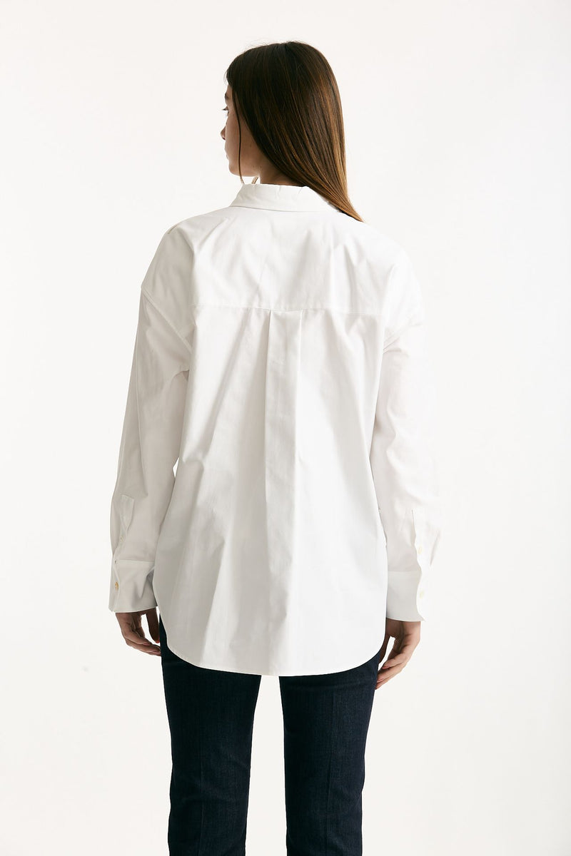 Camicia over ADELE in oxford in cotone bianco donna Max mara s - 4