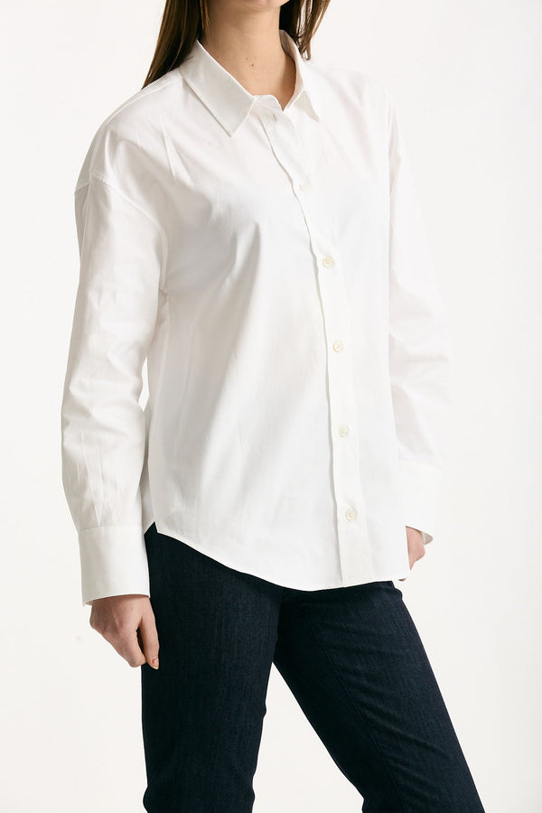 Camicia over ADELE in oxford in cotone bianco donna Max mara s