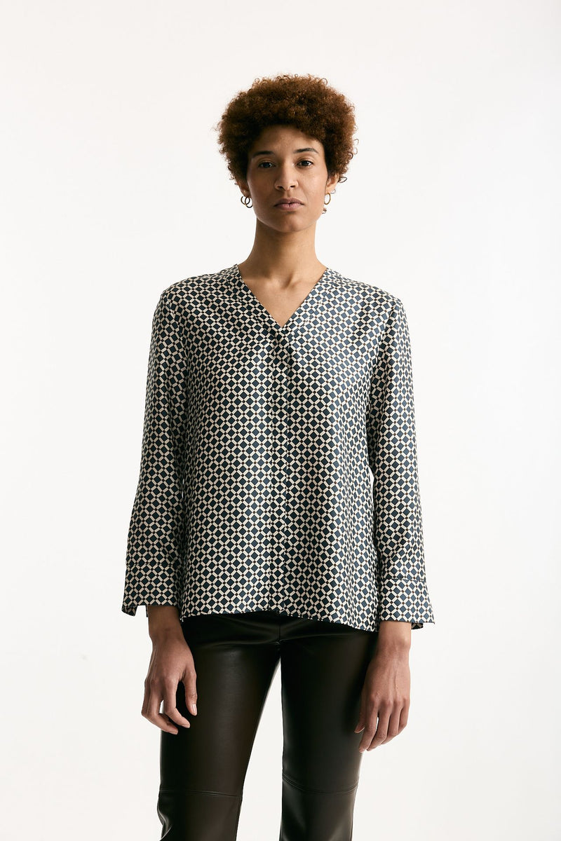 Camicia VITTORIA in seta stampata Fantasia donna Max mara s - 2