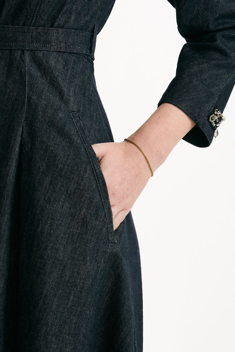 Abito in denim blu scollo a v donna Max mara s - 6