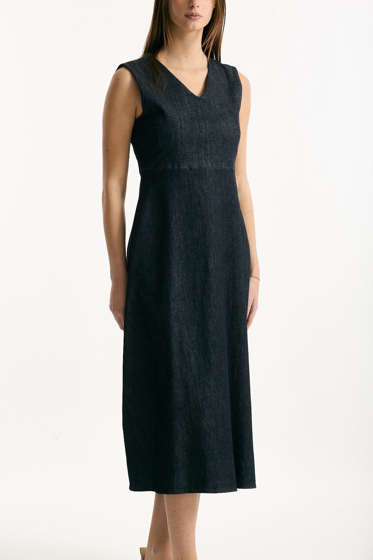 Abito in denim blu scollo V donna Max mara s - 3