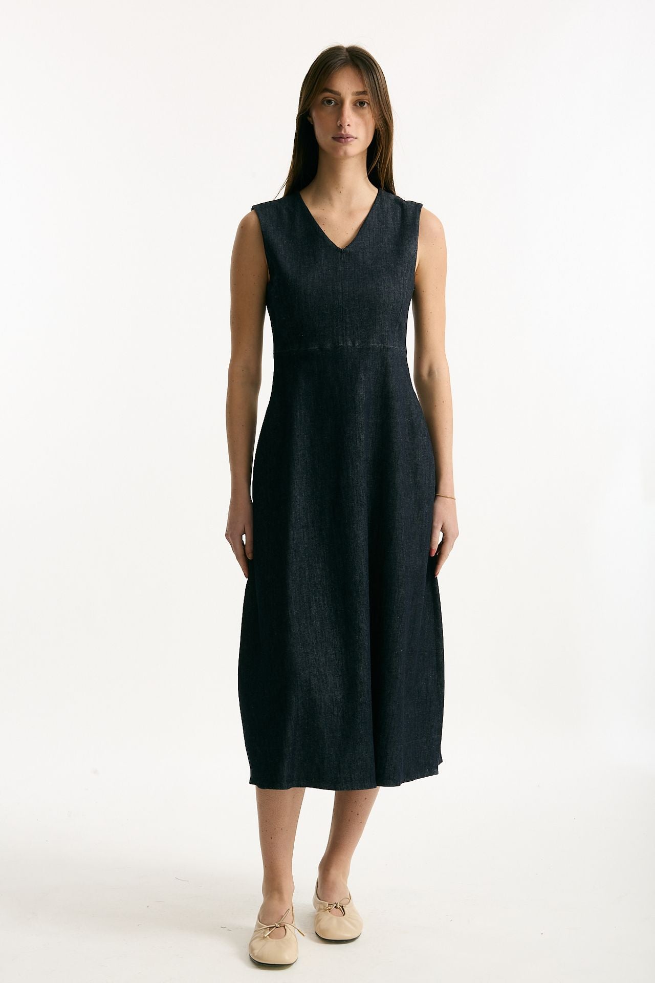 Abito in denim blu scollo V donna Max mara s - 1