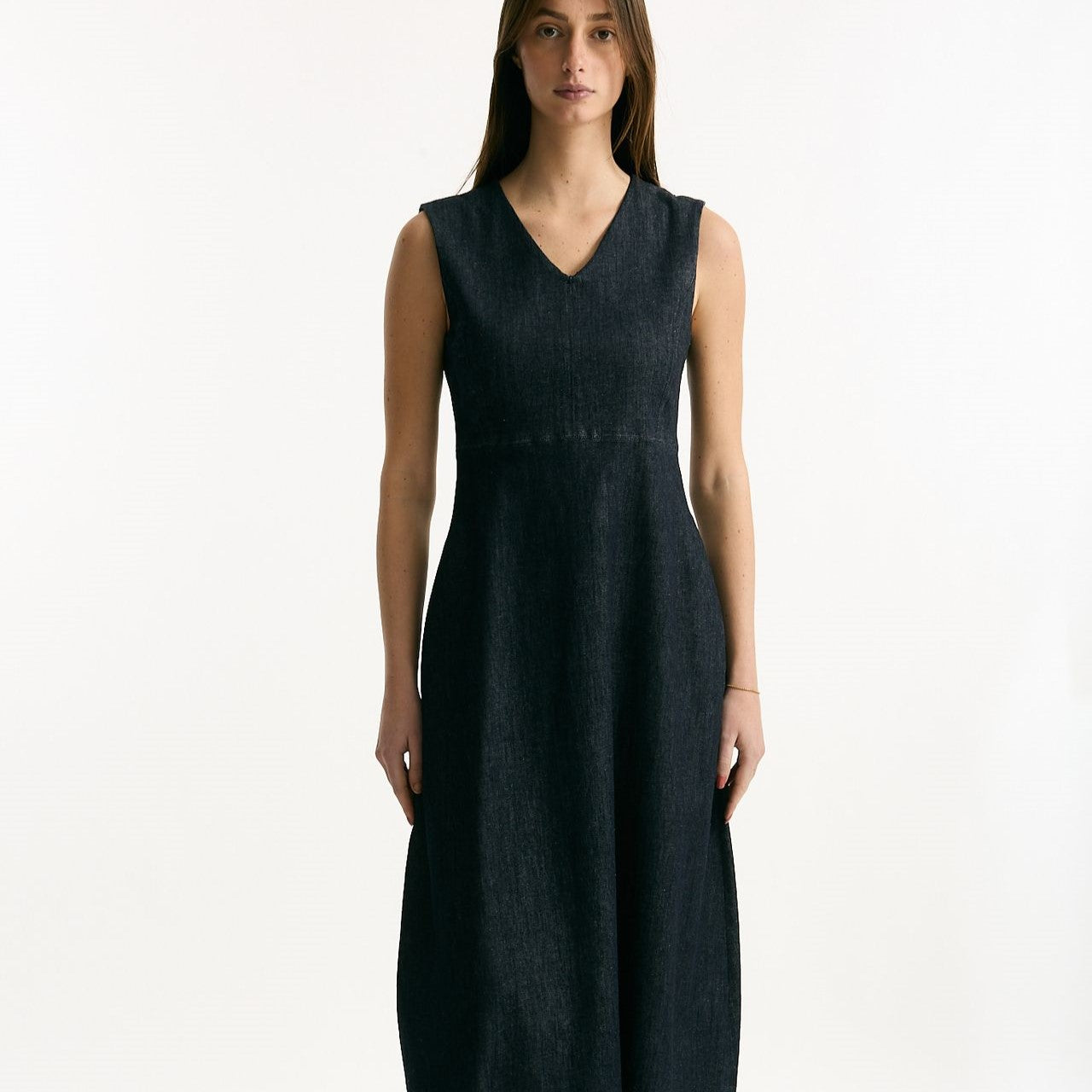 Abito in denim blu scollo V donna Max mara s - 6