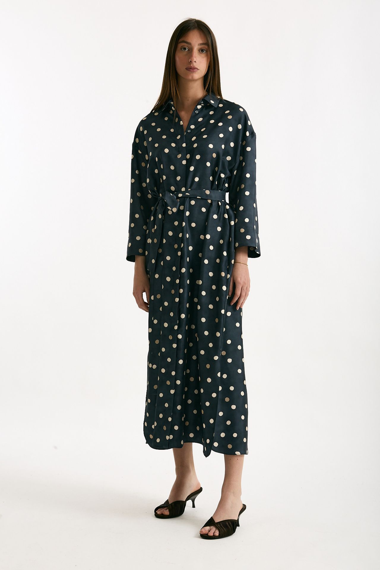 Abito in twill di seta LEVA pois donna Max mara s - 1