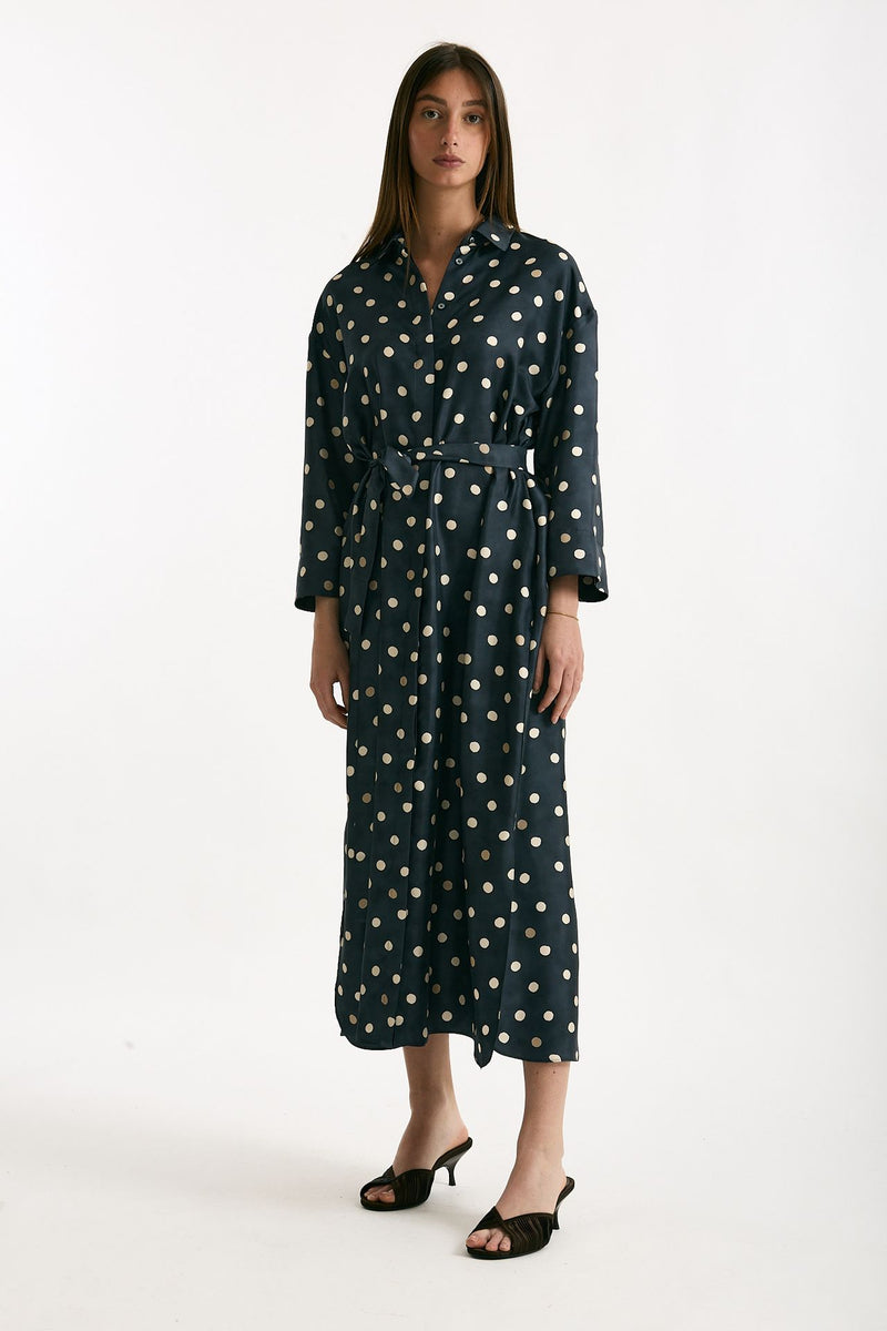 Abito in twill di seta LEVA pois donna Max mara s - 1