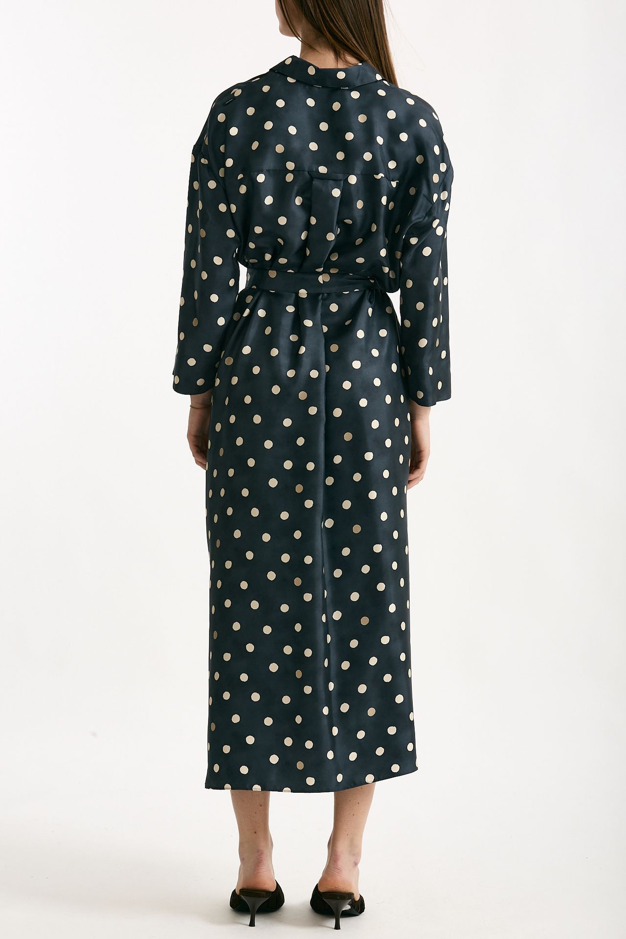Abito in twill di seta LEVA pois donna Max mara s - 3